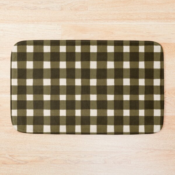 Item preview, Olive Green Gingham Plaid Pattern – Rustic Farmhouse Fall Halloween Cozy Check designed and sold by carlyxdesigns.