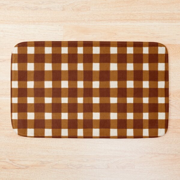 Item preview, Brown Autumn Gingham Plaid Pattern – Rustic Farmhouse Halloween Fall Cozy Check designed and sold by carlyxdesigns.