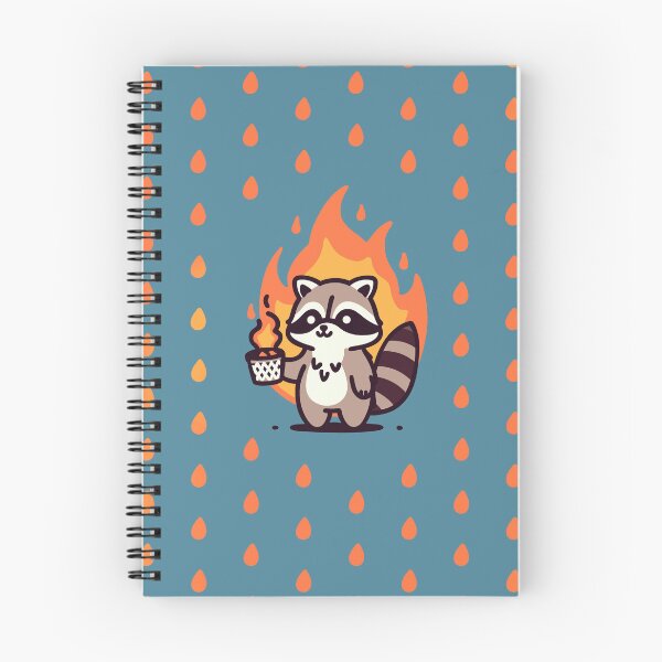 Item preview, Trash Panda is Fine with flame blue background designed and sold by Dubber-Designs.
