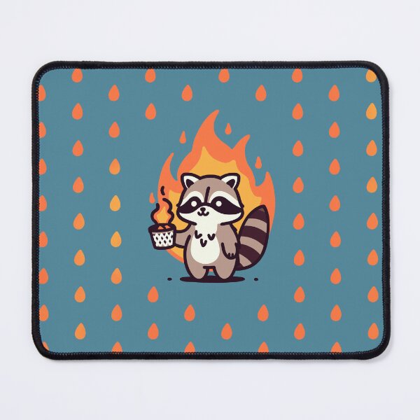 Item preview, Trash Panda is Fine with flame blue background designed and sold by Dubber-Designs.