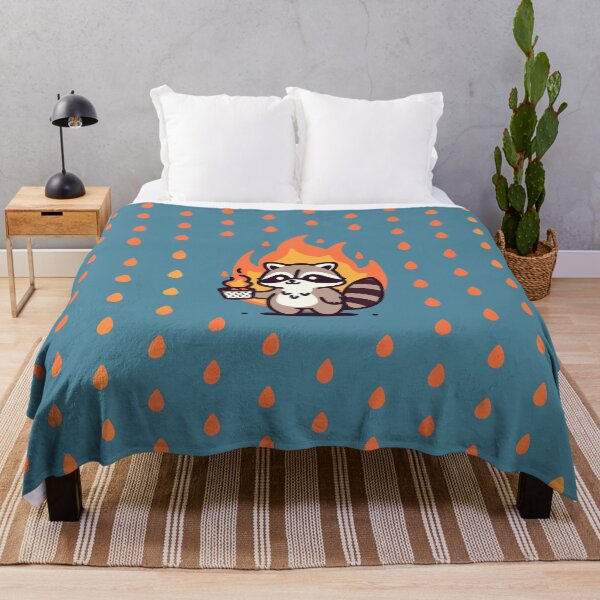 Item preview, Trash Panda is Fine with flame blue background designed and sold by Dubber-Designs.