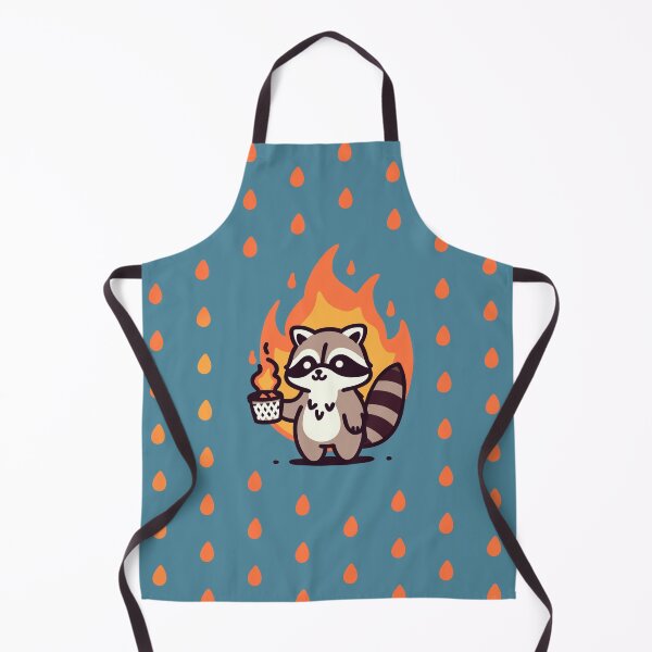 Item preview, Trash Panda is Fine with flame blue background designed and sold by Dubber-Designs.
