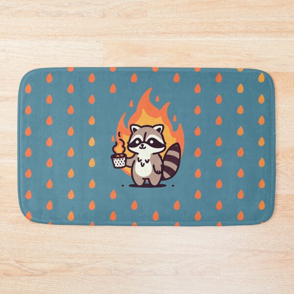 Item preview, Trash Panda is Fine with flame blue background designed and sold by Dubber-Designs.
