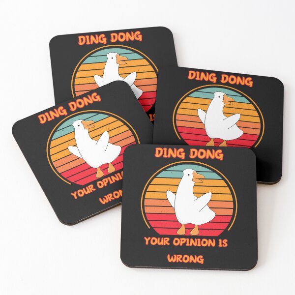 Item preview, Cute Funny Goose Ding Dong Your Opinion Is Wrong  - Funny Meme Goose designed and sold by RupertKeeline.