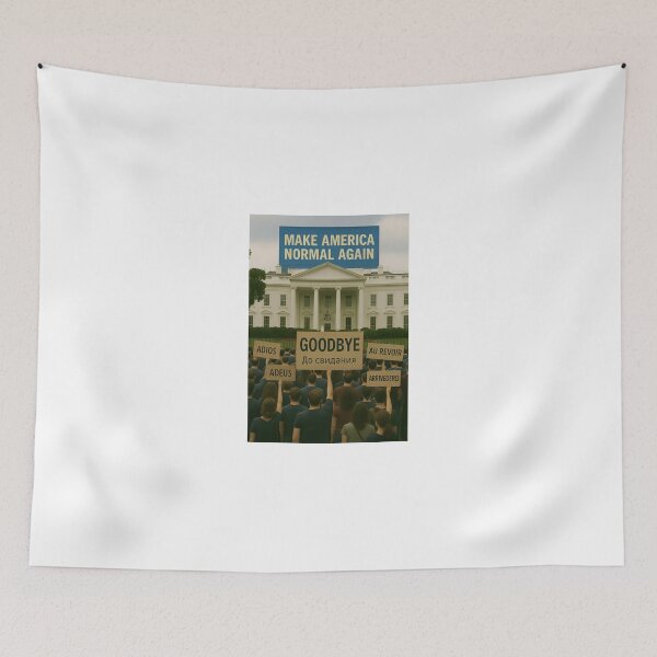 Item preview, Goodbye White House Protest Art designed and sold by PoliticalSatire2025.
