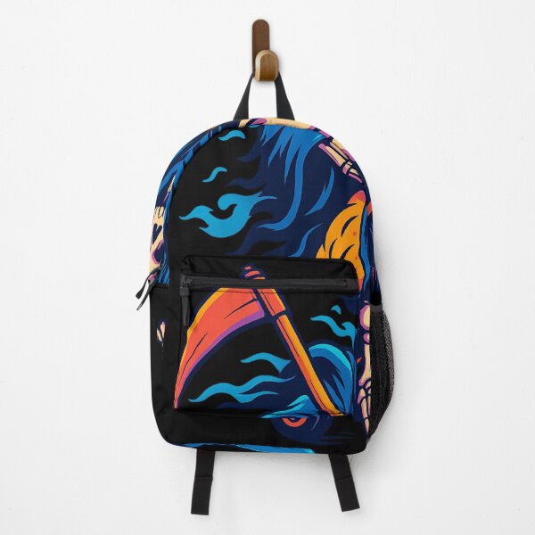 Item preview, Grim Reaper on Unicorn Tricycle – Funny Dark Neon Art designed and sold by haitrieuic96.