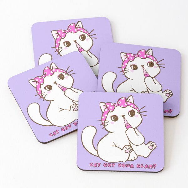 Item preview, Cat Got Your Glam? – Sassy Kawaii Cat designed and sold by smeraldosecrets.