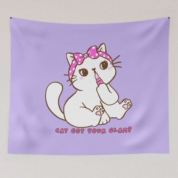 Item preview, Cat Got Your Glam? – Sassy Kawaii Cat designed and sold by smeraldosecrets.