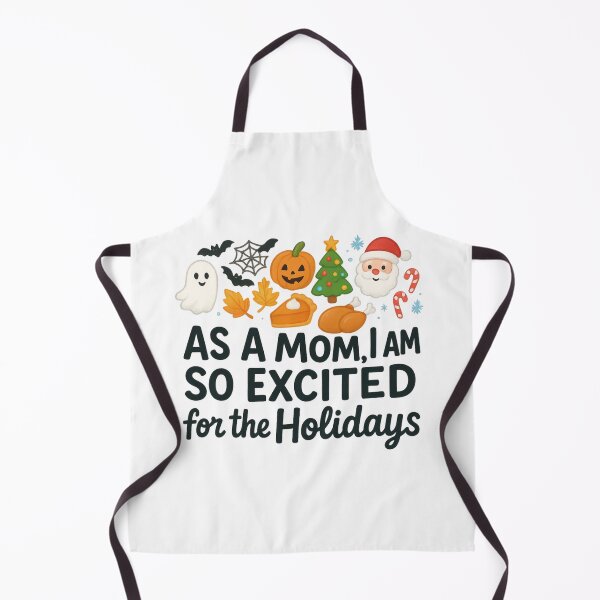 Item preview, As a Mom I Am So Excited for the Holidays Funny Seasonal Quote Design designed and sold by ZingZone.