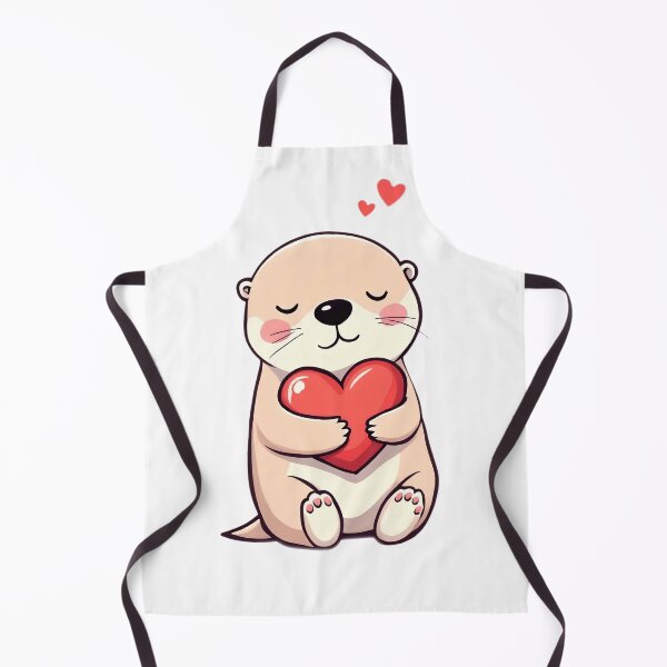 Item preview, Cute Otter Hugging a Heart – Kawaii Cartoon Animal designed and sold by Barday99.