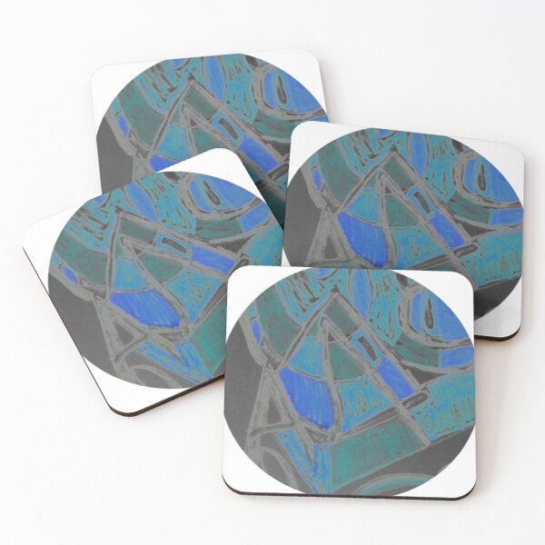 Item preview, very blue black light round abstract design designed and sold by SmashingDeals.