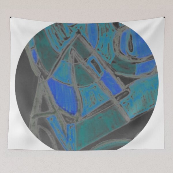 Item preview, very blue black light round abstract design designed and sold by SmashingDeals.