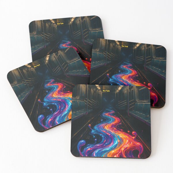 Item preview, Neon River – Subway Flow designed and sold by ZicoGallery.