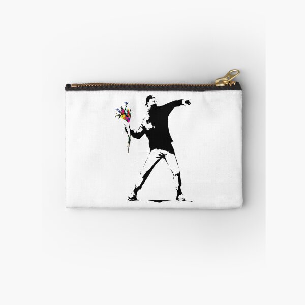 Item preview, Banksy Protester Throwing Flowers designed and sold by SamsonMraz.