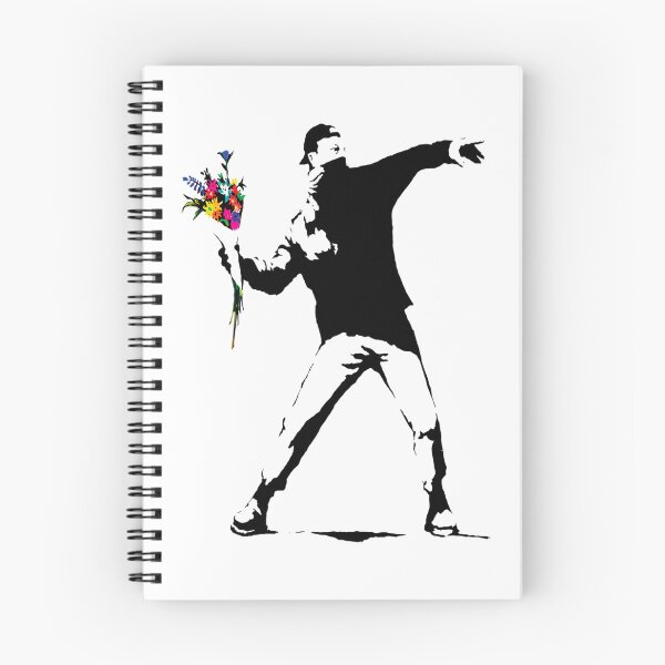 Item preview, Banksy Protester Throwing Flowers designed and sold by SamsonMraz.