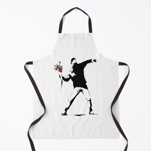 Item preview, Banksy Protester Throwing Flowers designed and sold by SamsonMraz.