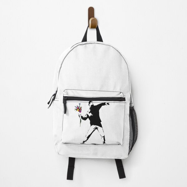 Item preview, Banksy Protester Throwing Flowers designed and sold by SamsonMraz.