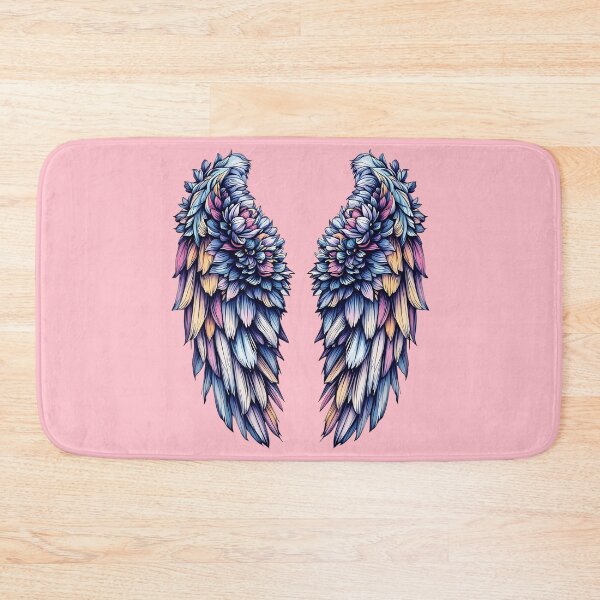 Item preview, Floral Angel Wings in Dreamy Pastel Feather Art designed and sold by BirdsnStuff.