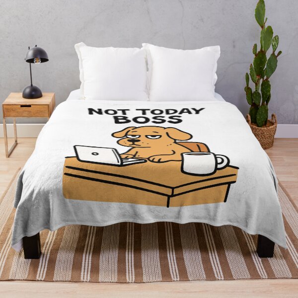 Item preview, Cute dog with coffee work quote designed and sold by Tong4130.