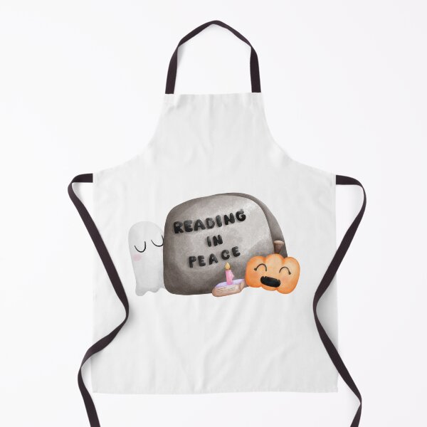 Item preview, Reading in Peace Halloween Bookish Ghost Pumpkin Cute Spooky Quote designed and sold by inelistudio.