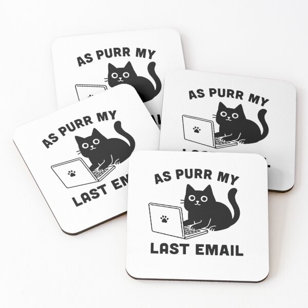 Item preview, As Purr My Last Email – Funny Cat Office Pun designed and sold by haitrieuic96.