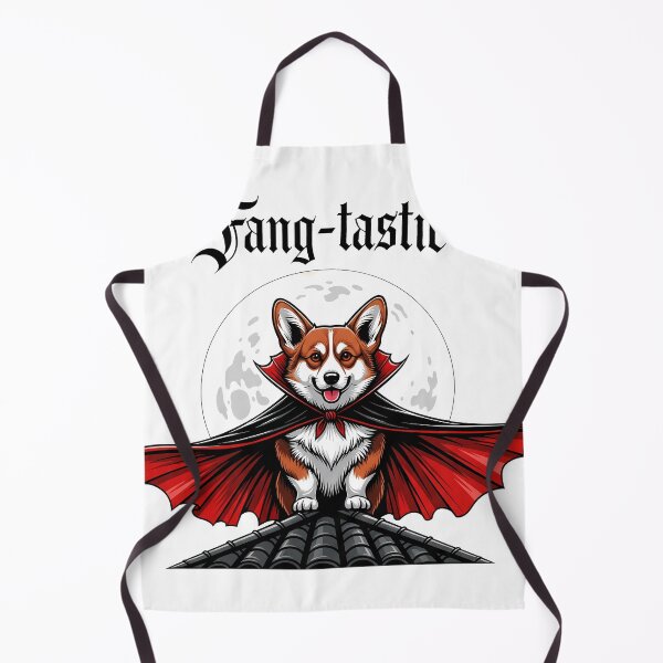 Item preview, Fang-tastic – Dramatic Vampire Corgi on Moonlit Rooftop designed and sold by zoughlal.
