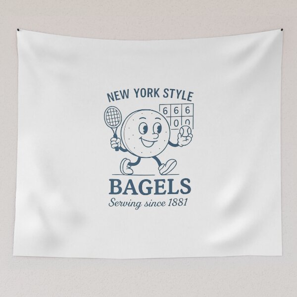 Item preview, US Open Tennis Bagel - New York Style Bagels Serving Since 1881 - Funny Tennis designed and sold by FmStyleArt.