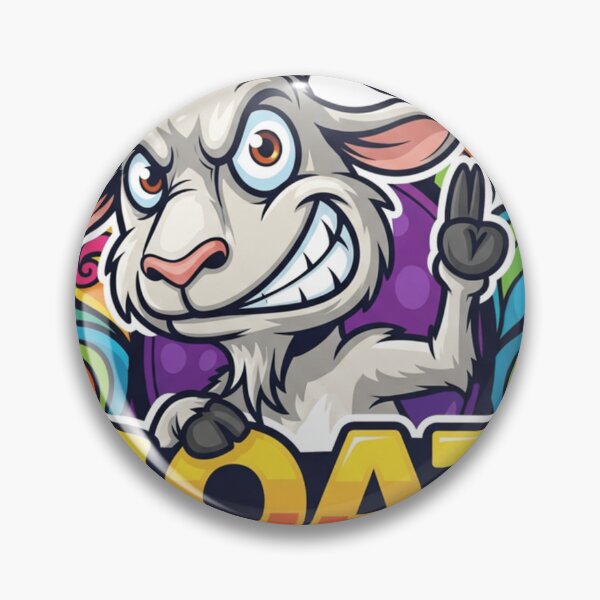 Item preview, Goat - Greatest Of All Time Cartoon Mascot Logo designed and sold by Ileilliamson.