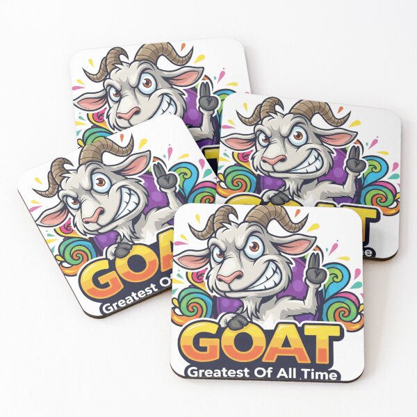 Item preview, Goat - Greatest Of All Time Cartoon Mascot Logo designed and sold by Ileilliamson.