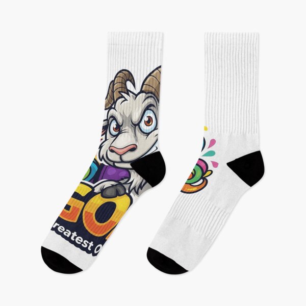 Item preview, Goat - Greatest Of All Time Cartoon Mascot Logo designed and sold by Ileilliamson.