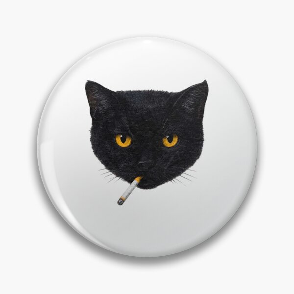 Item preview, Smoking Cat Vintage Black Cat Retro 90s  designed and sold by FmStyleArt.