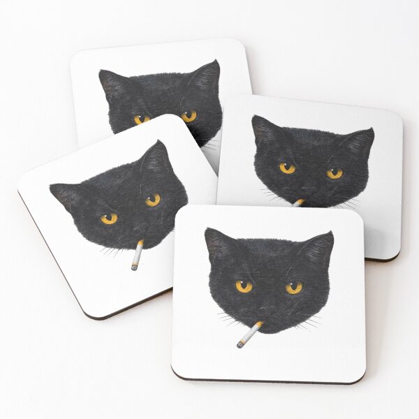 Item preview, Smoking Cat Vintage Black Cat Retro 90s  designed and sold by FmStyleArt.
