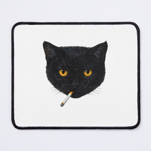 Item preview, Smoking Cat Vintage Black Cat Retro 90s  designed and sold by FmStyleArt.