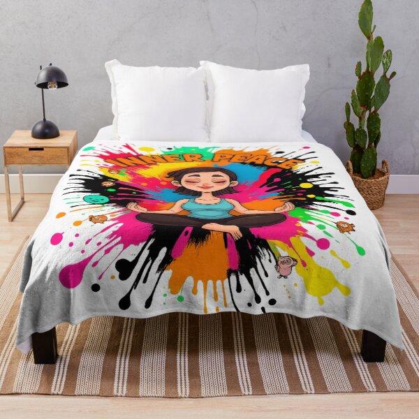 Item preview, INNER PEACE – Colorful Meditation Cartoon Artwork designed and sold by PixelMusex.