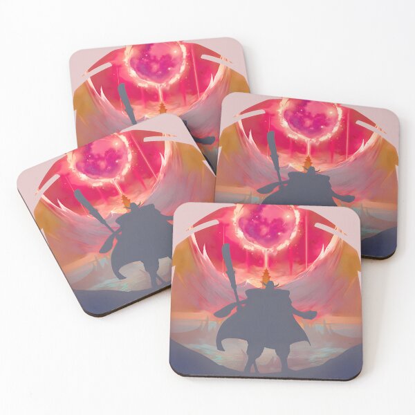 Item preview, Red Sky Warrior Silhouette Cosmic Eclipse Art designed and sold by dagdagcarole.
