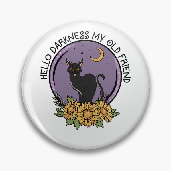 Item preview, Hello Darkness My Old Friend - Cat Halloween  designed and sold by EllieNixona.