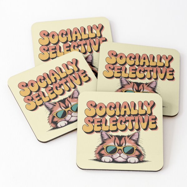 Item preview, Funny Sarcastic Cat Socially Selective designed and sold by Mr-wow.