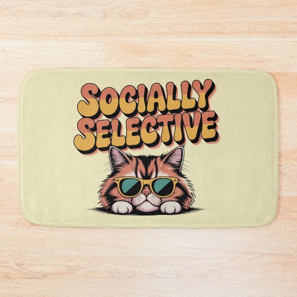 Item preview, Funny Sarcastic Cat Socially Selective designed and sold by Mr-wow.
