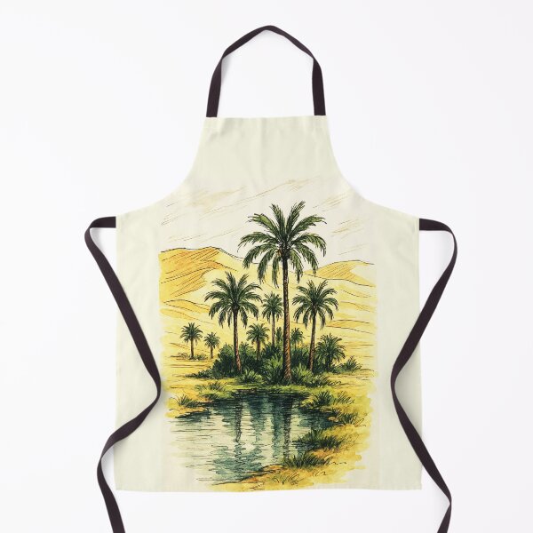 Item preview, Oasis Serenity Landscape Watercolor Nature designed and sold by Sarcastic designs.