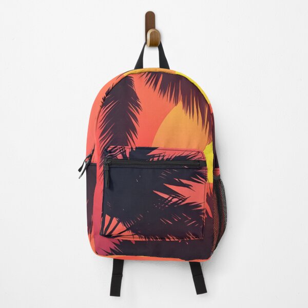 Item preview, Palm Trees at Sunset on Red Orange Sky designed and sold by SassyArtistry.