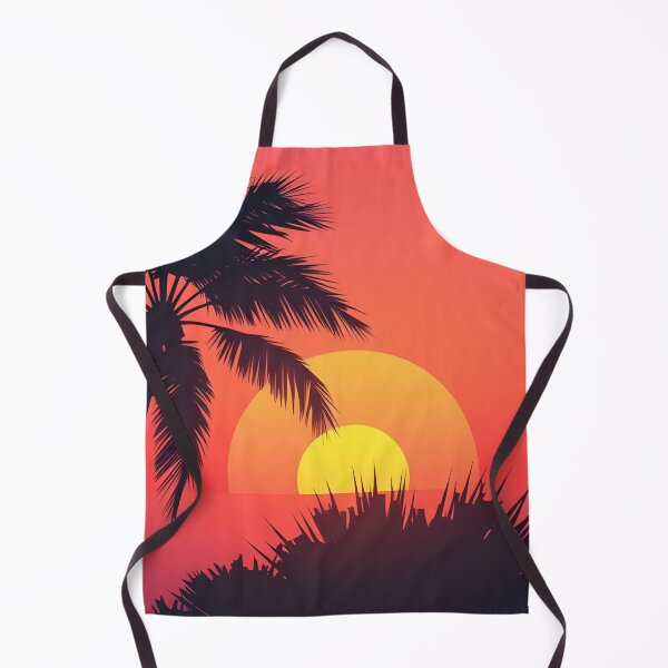 Item preview, Palm Trees at Sunset on Red Orange Sky designed and sold by SassyArtistry.