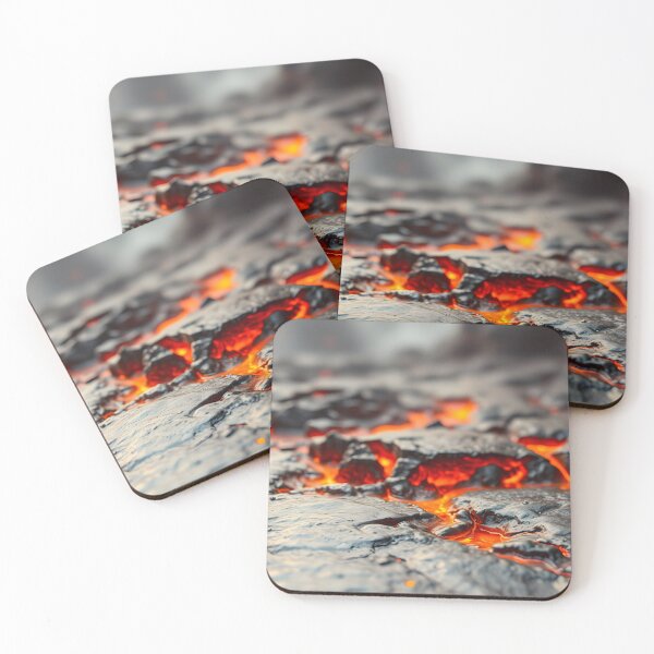 Item preview, Cooling Black Lava with Glowing Red Cracks designed and sold by SassyArtistry.