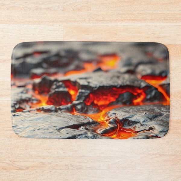 Item preview, Cooling Black Lava with Glowing Red Cracks designed and sold by SassyArtistry.