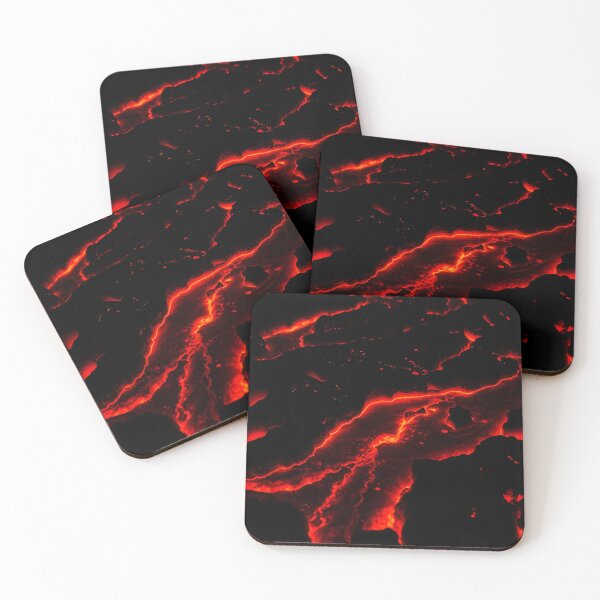 Item preview, Glowing Red Lava Cracks on Black Rock designed and sold by SassyArtistry.