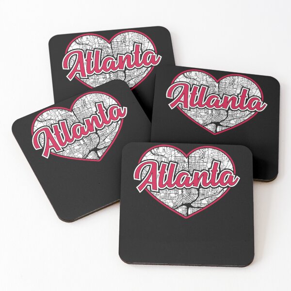 Item preview, Love Atlanta Baseball Heart City Map designed and sold by BrandonClayborn.