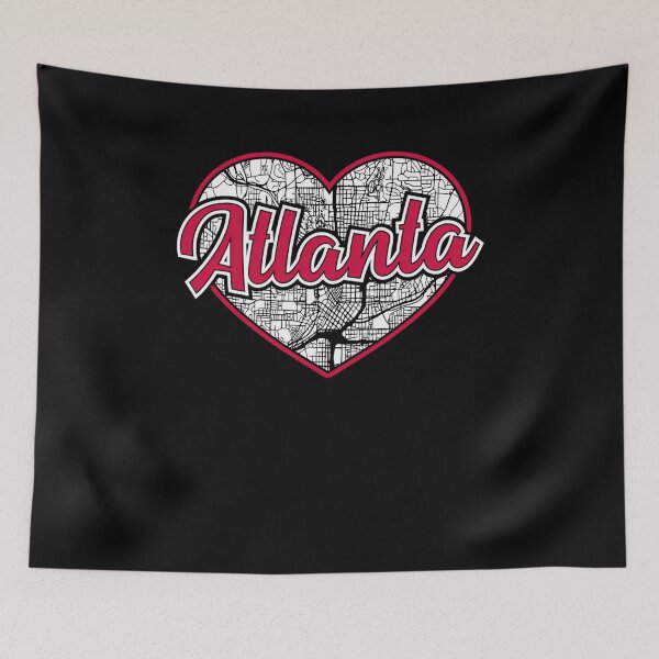 Item preview, Love Atlanta Baseball Heart City Map designed and sold by BrandonClayborn.