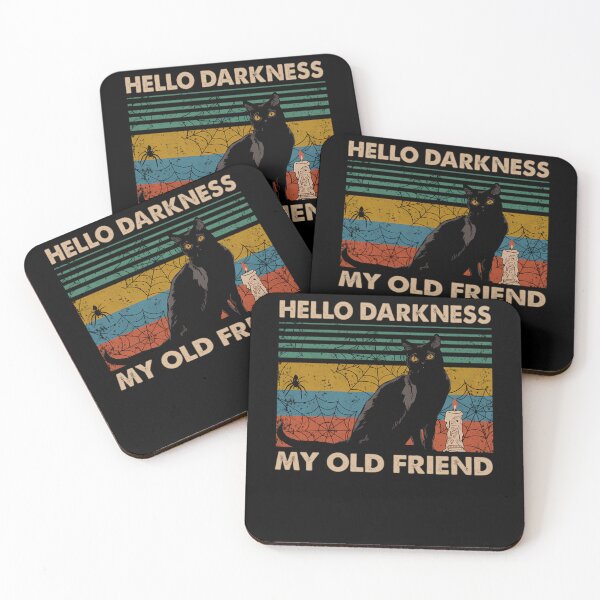 Item preview, Hello Darkness My Old Friend Black Cat  designed and sold by EllieNixona.
