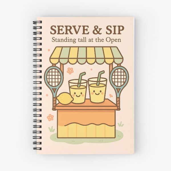 Item preview, Serve & Sip – Lemonade Stand Tennis Design designed and sold by stoneyme store.