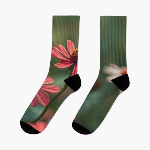 Item preview, Red Wildflowers Close Up on Dark Green Background designed and sold by SassyArtistry.