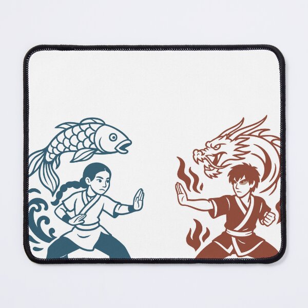 Item preview, Avatar Katara and Zuko - Water vs Fire Art - avatar the last airbender designed and sold by EsoKafi Design.
